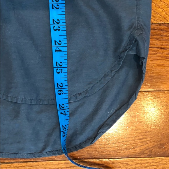 Gap Blue Silk Button Down Shirt with Oil Stain Men's Medium, Preowned - Picture 6 of 7